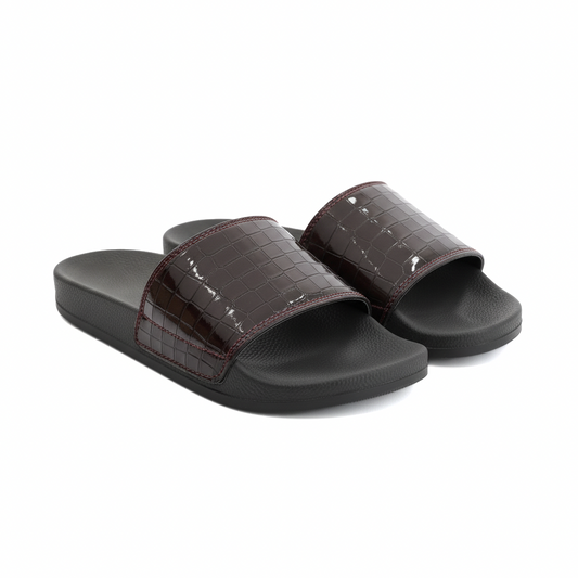 SP 168 CROC SLIDES BROWN