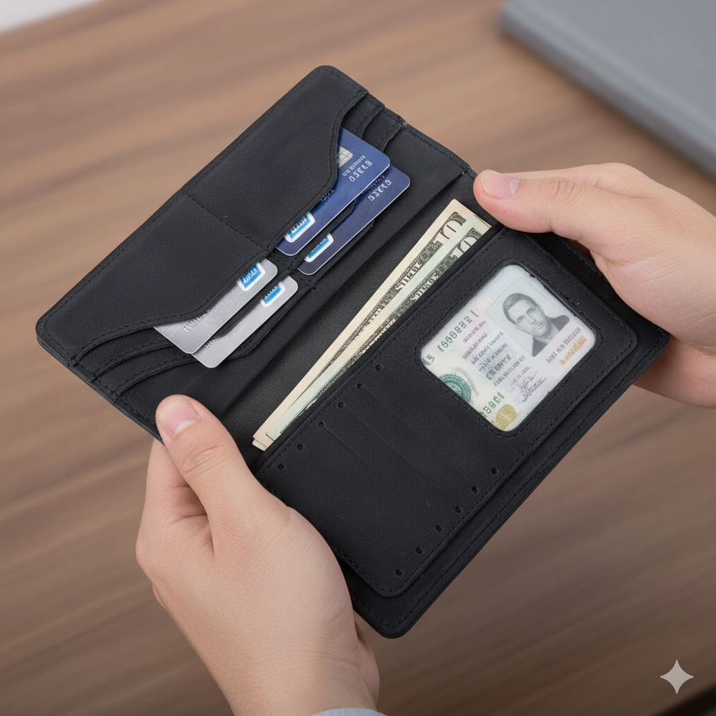 W4 Long Wallet Black
