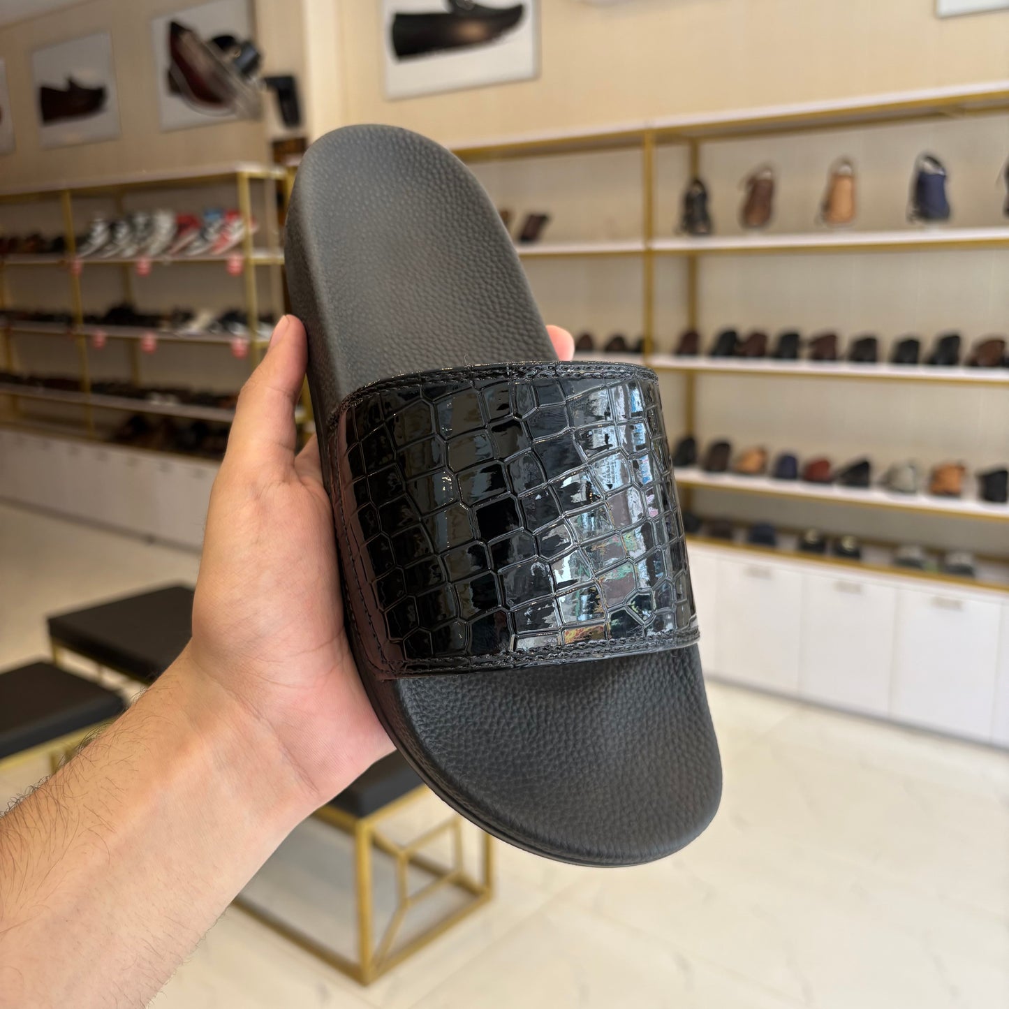 SP 168 CROC SLIDES BLACK