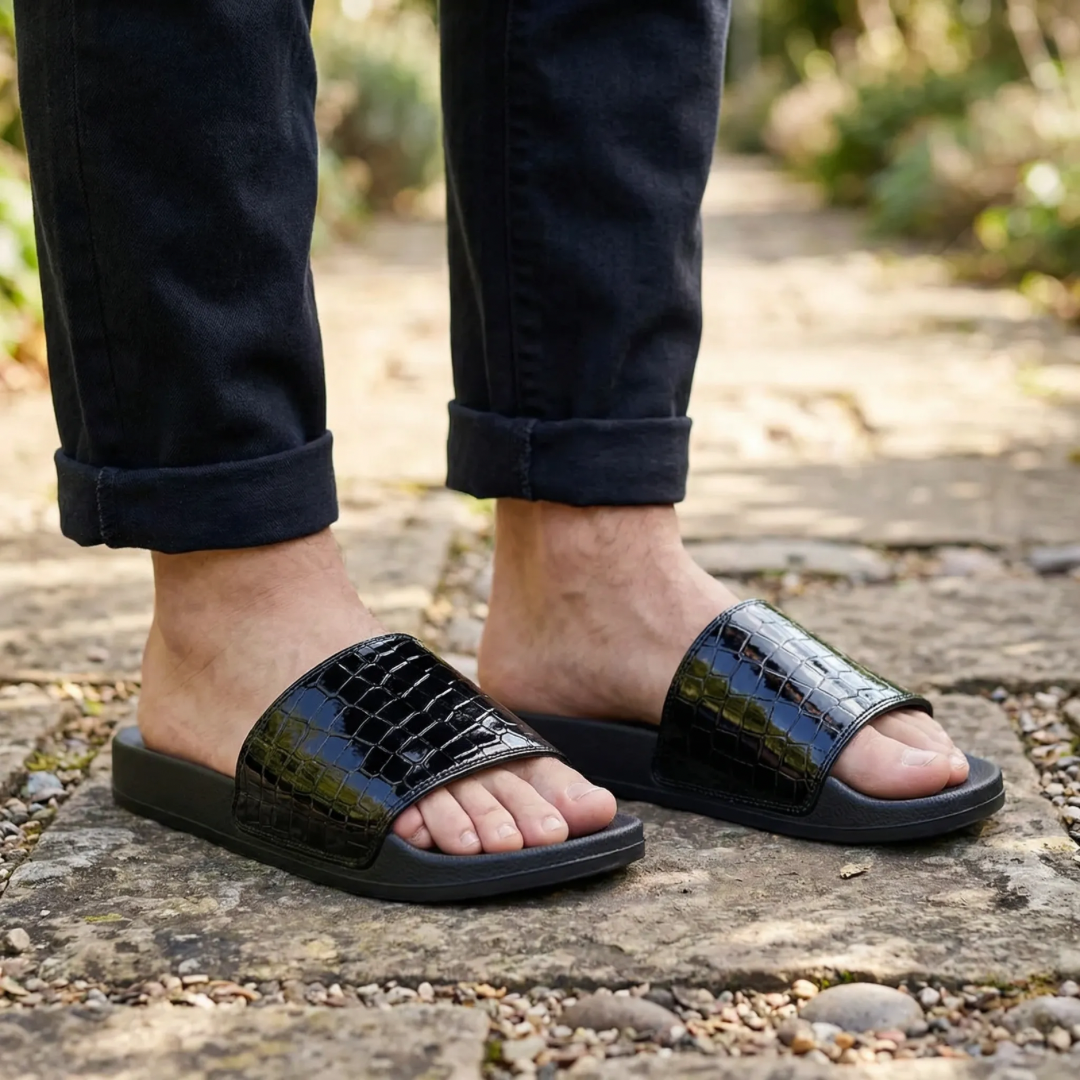 SP 168 CROC SLIDES BLACK